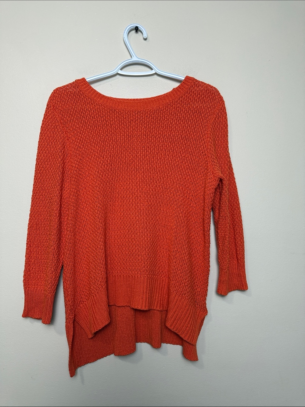 Ralph Lauren Orange Scoopneck Knit Sweater size XL